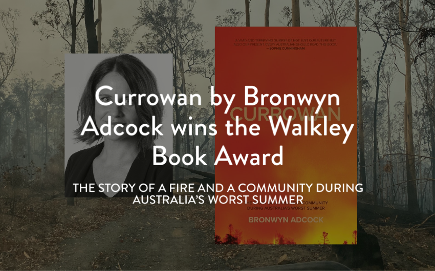 Currowan by Bronwyn Adcock wins the Walkey Book Award 