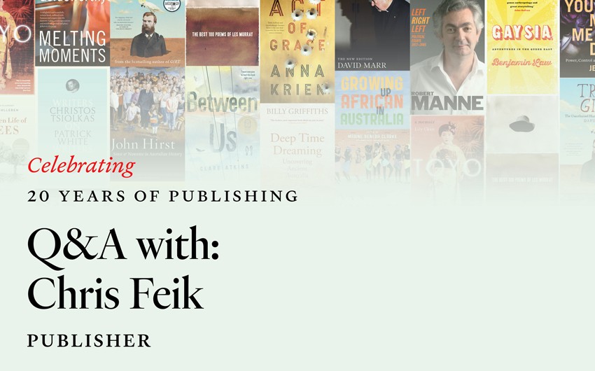 20 years of publishing: Q&A with Chris Feik