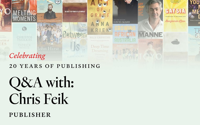 20 years of publishing: Q&A with Chris Feik 20 years of publishing: Q&A with Chris Feik