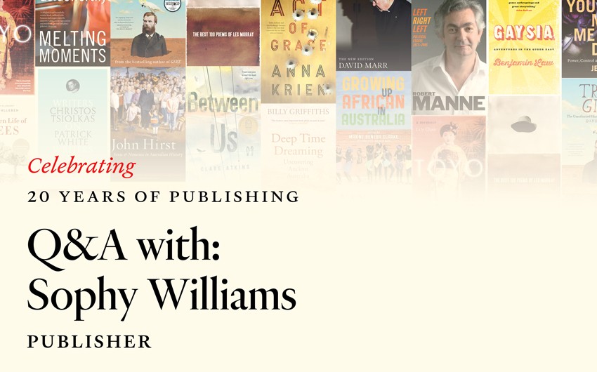 20 years of publishing: Q&A with Sophy Williams 20 years of publishing: Q&A with Sophy Williams