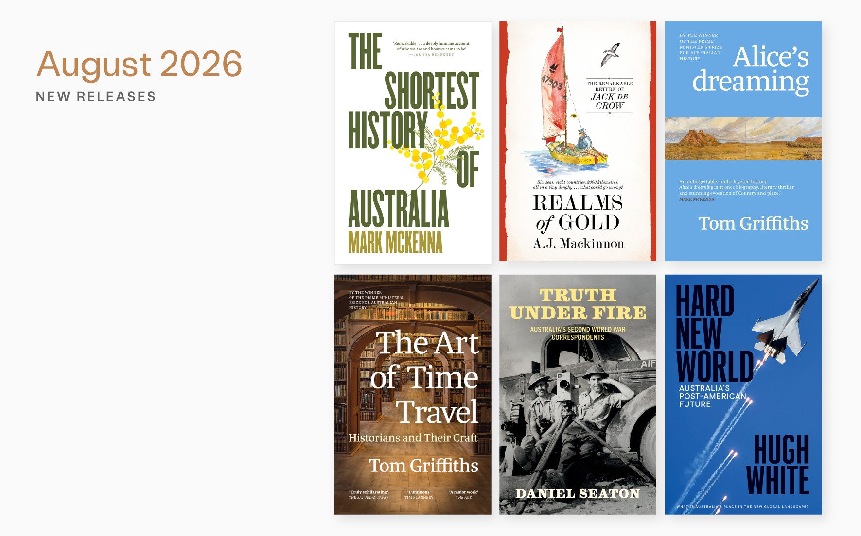 August 2026 new releases from Black Inc. August 2026 new releases from Black Inc.