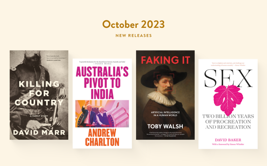 October 2023 new releases from Black Inc.