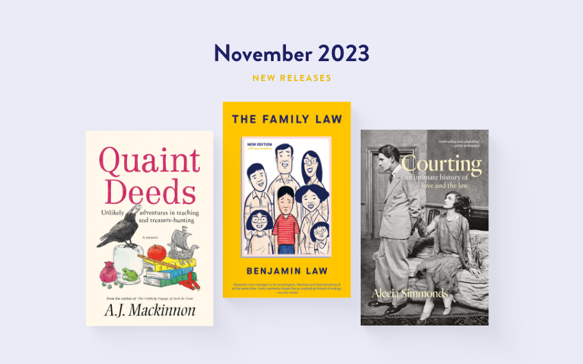 November 2023 new releases from Black Inc.