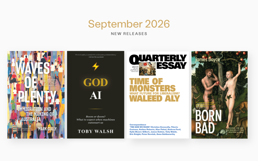 September 2026 new releases from Black Inc. September 2026 new releases from Black Inc.