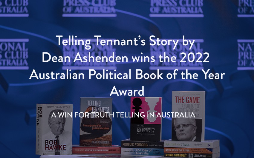 Telling Tennant's Story wins The 2022 Auspol Book Award 